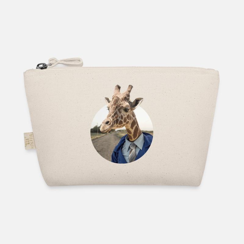 Giraffe im Anzug Bio-Täschchen