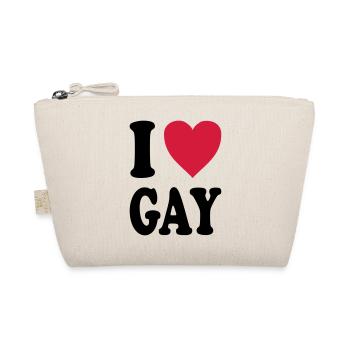 I love gay - Bio-Täschchen - Natur - Vorne