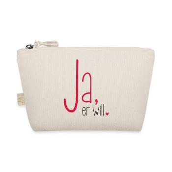 Ja er will - Junggesellenabschied Junggeselle - Bio-Täschchen - Natur - Vorne