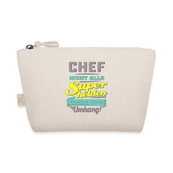 NEON Design für Superhelden - Chef - Geschenk - Bio-Täschchen - Natur - Vorne