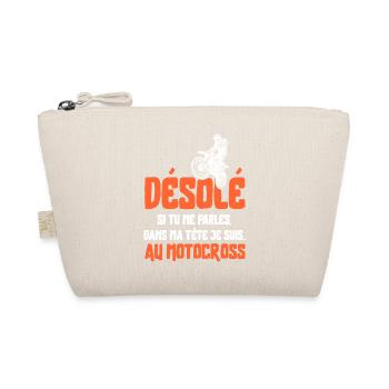 Désolé t-shirt humour motocross - Trousse biologique - nature - Devant
