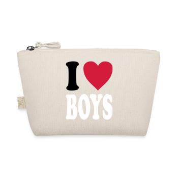 I love BOYS - Bio-Täschchen - Natur - Vorne