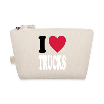 J'adore TRUCKS (couleurs au choix!) - Trousse biologique - nature - Devant