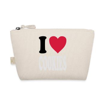 I love COOKIES (Farben anpassbar!) - Bio-Täschchen - Natur - Vorne