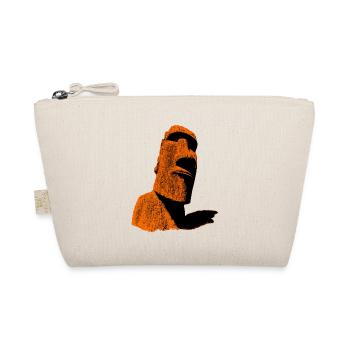 Moai Orange - Bio-Täschchen - Natur - Vorne