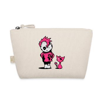 A little punk with a little cat - Organic Pouch - nature - Front