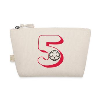 Number 5 handball player - Organic Pouch - nature - Front