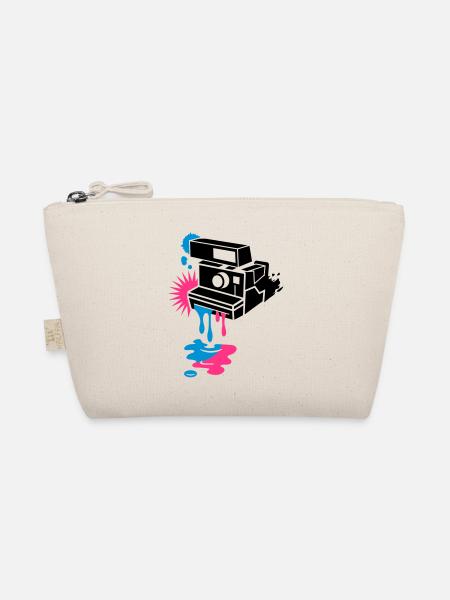 Instant camera - color drips out - - Organic Pouch - nature - Front