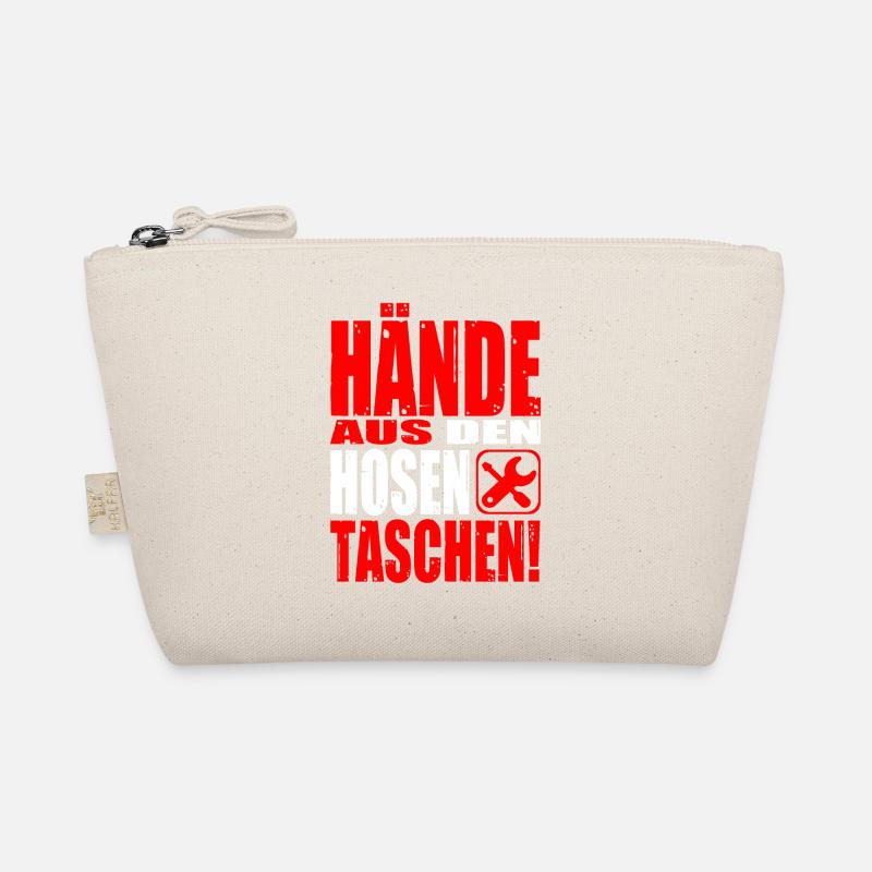 Hände Hosentaschen Spruch Arbeit Geschenk Schicht - Bio-Täschchen - Natur
