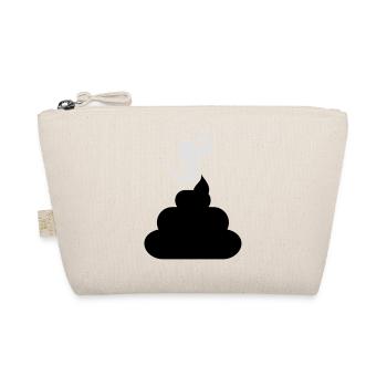 turd poo steaming pile of crap with stink lines - Organic Pouch - nature - Front