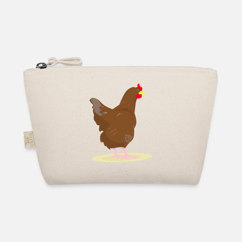 HUHN - HAHN - EIER - Bio-Täschchen - Natur