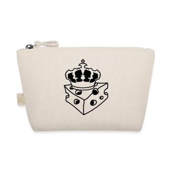 koenig krone koenigin princess kaese loecher gau - Organic Pouch - nature - Front