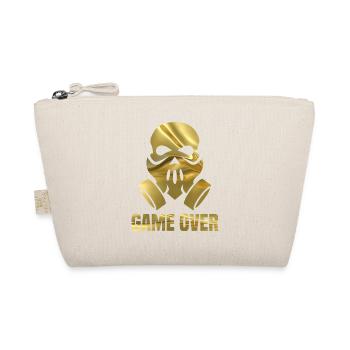 GAME OVER - skull with in gold, - Organic Pouch - nature - Front