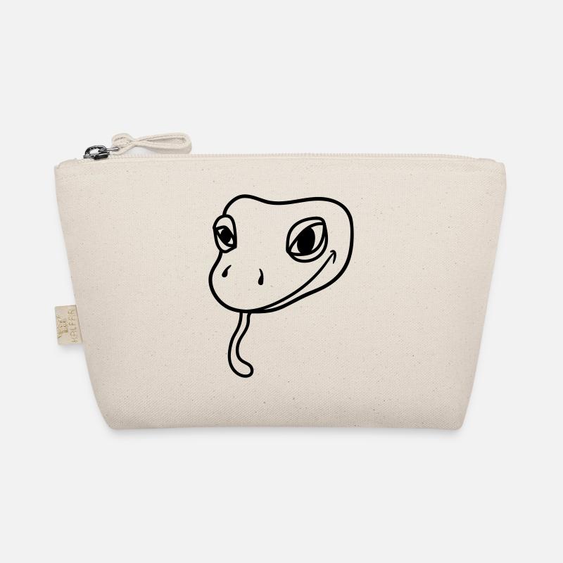 face head gecko lizard real snake reptile Organic Pouch