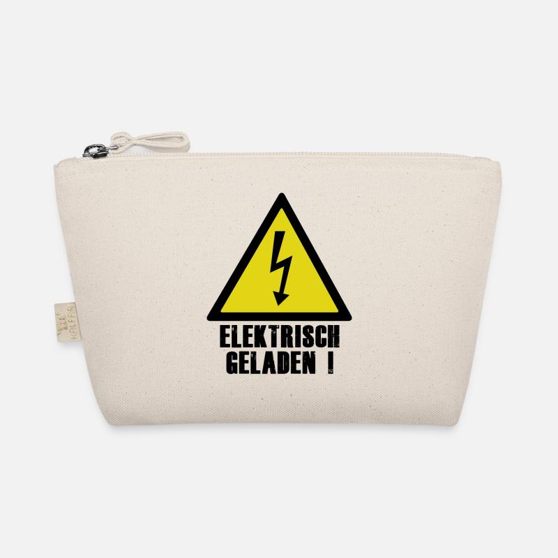 Elektrisch Geladen Warnsymbol - Bio-Täschchen - Natur
