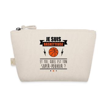 Super pouvoir basketteuse, cadeau basket - Trousse biologique - nature - Devant