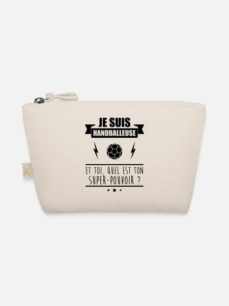 Super pouvoir, cadeau handballeuse, handball - Trousse biologique - nature