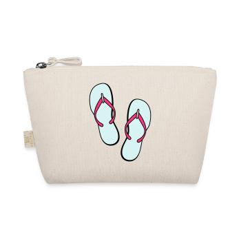 flip flops sommer beach strand party - Bio-Täschchen - Natur - Vorne