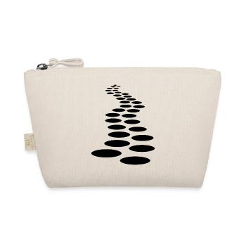 foot imprint path path line line row art pun - Organic Pouch - nature - Front
