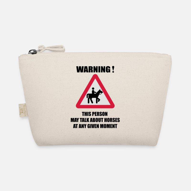Warning - this person may talk about Horses - Bio-Täschchen - Natur