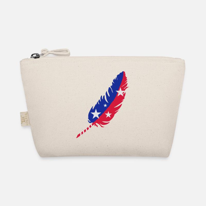 une plume-bleu, rouge avec des étoiles Trousse biologique