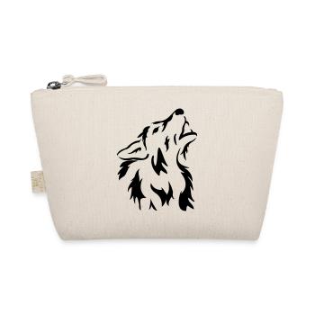 Wolf Shirt oder Hoodie selber gestalten bedrucken - Bio-Täschchen - Natur - Vorne