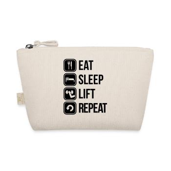 eat sleep lift repeat - Bio-Täschchen - Natur - Vorne