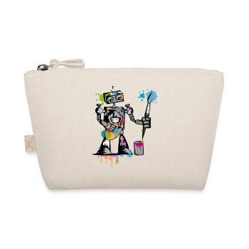 A robot with a brush - Organic Pouch - nature - Front