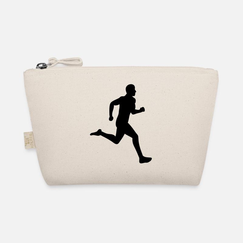 drawing running sprint run runner silhouette Organic Pouch