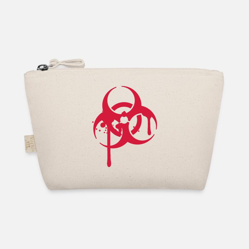 Biohazard blood logo symbol splashes Organic Pouch