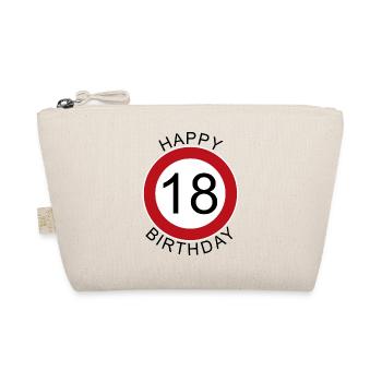 Joyeux anniversaire 18 anniversaire de signe de route - Trousse biologique - nature - Devant