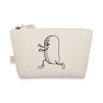 grillwurst broetchen bread woman wuerstchen run g - Organic Pouch - nature - Front