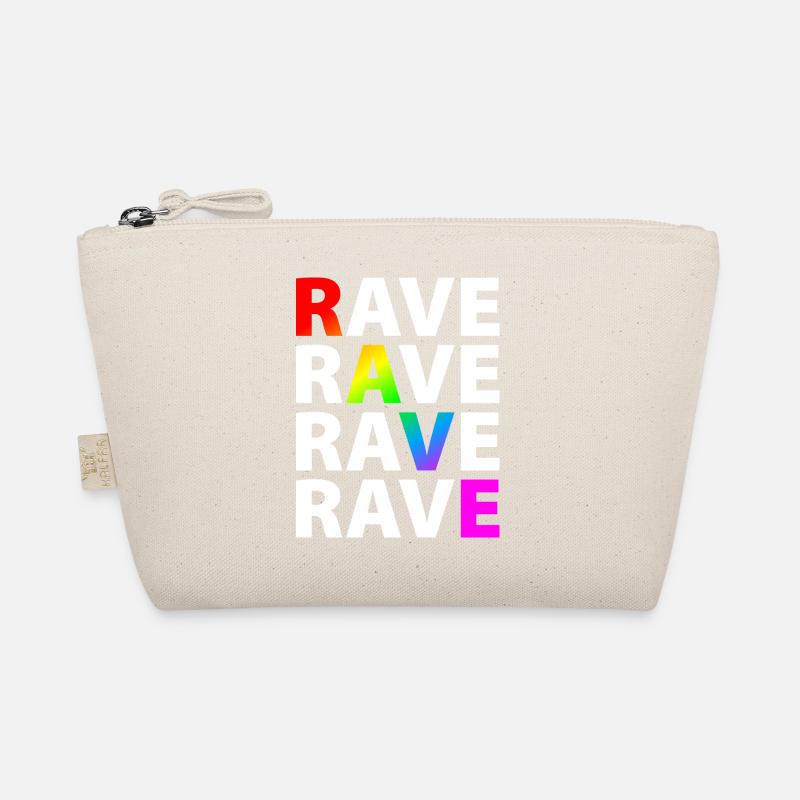 Rave Raver Regenbogen - Bio-Täschchen - Natur