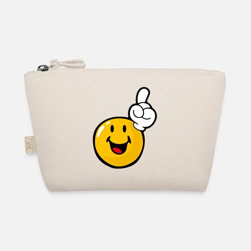 Smiley Eager - Bio-Täschchen - Natur