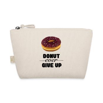 Image donut with text donut ever give up * - Organic Pouch - nature - Front