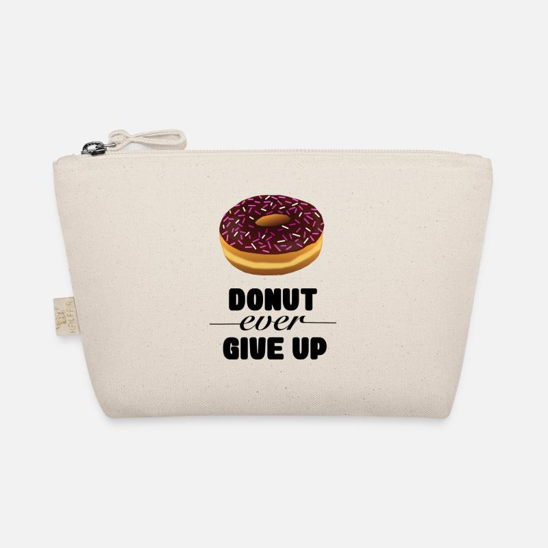 Bild Donut mit Text Donut jemals aufgeben * - Bio-Täschchen - Natur