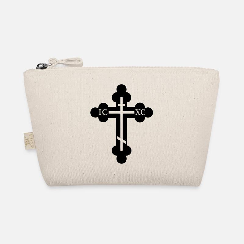 orthodoxes Symbol der Kreuzreligion - Bio-Täschchen - Natur
