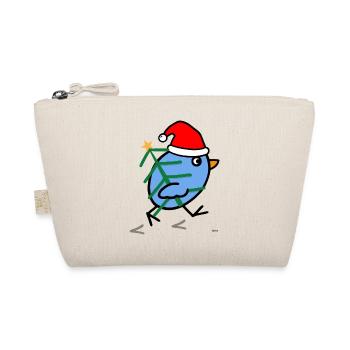 Vogel Weihnachten - Bio-Täschchen - Natur - Vorne