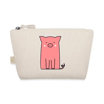 pink piglet piglet sow cute animal - Organic Pouch - nature - Front