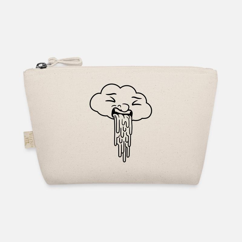 funny puking rain cloud Organic Pouch