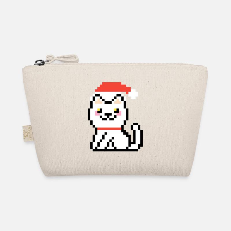 8-BIT CHRISTMAS CAT Organic Pouch