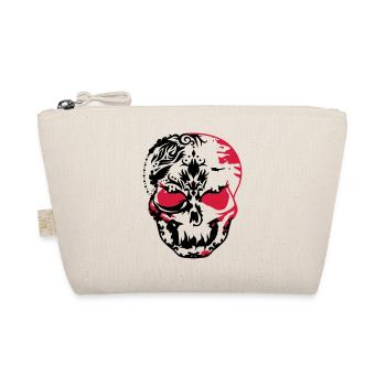 Skull mask made of ornaments - Organic Pouch - nature - Front
