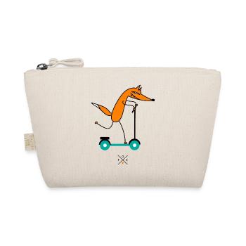 Fox drives scooter - Organic Pouch - nature - Front