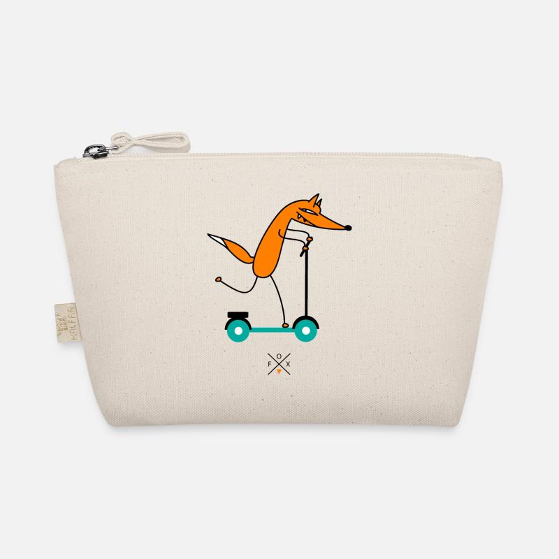 Fuchs fährt Roller Bio-Täschchen