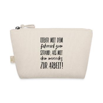 lieber mit dem Fahrrad zum Strand - Bio-Täschchen - Natur - Vorne