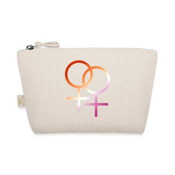 lgbt lesbian symbol colorful t-shirt design - Organic Pouch - nature - Front