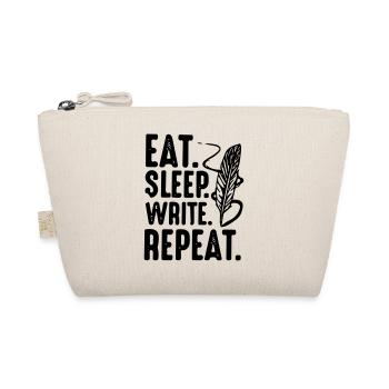 Eat Sleep Write Repeat Nib Autor Geschenk - Bio-Täschchen - Natur - Vorne