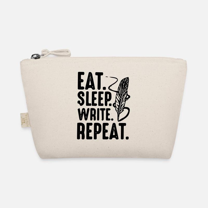 Eat Sleep Ecrire Répéter Nib Author Gift Trousse biologique