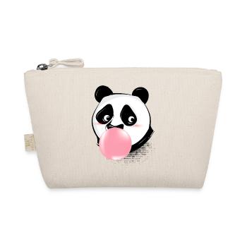 Panda fait des bulles de chewing-gum avec de la gomme rose - Trousse biologique - nature - Devant