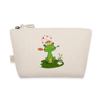 Charmante grenouille avec couronne et cœur - Trousse biologique - nature - Devant